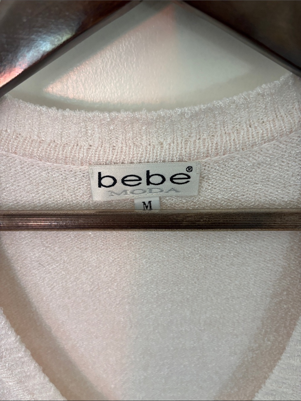 bebe Soft Blush V-Neck Sweater - Picture 2 of 5